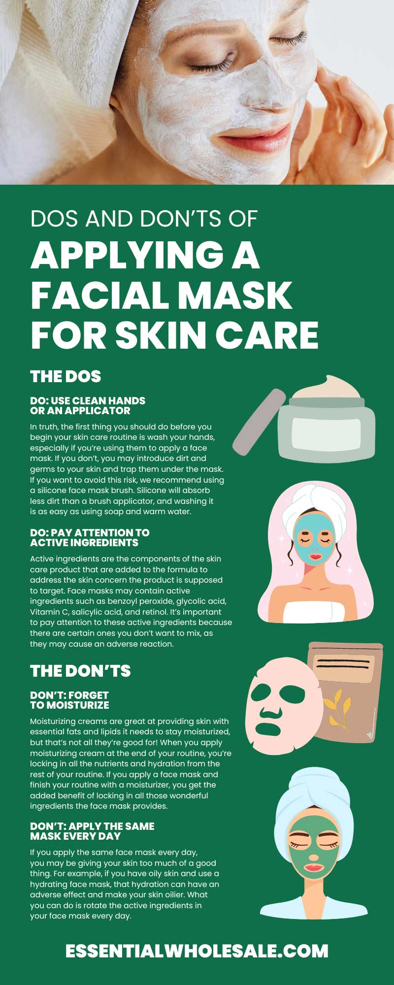 Dos and Don’ts of Applying a Facial Mask for Skin Care
